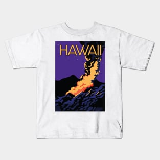 Hawaii vintage travel poster Kids T-Shirt